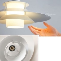 Luminária pendente nórdica de alumínio, moderna e minimalista, iluminação de teto