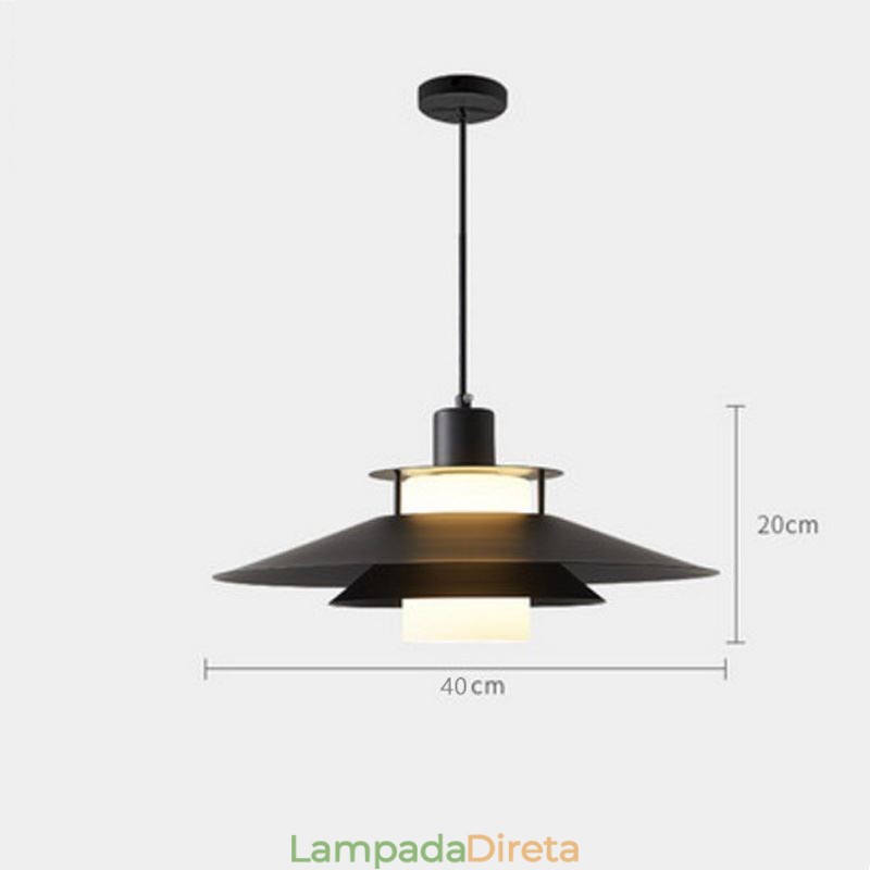 Luminária pendente nórdica de alumínio, moderna e minimalista, iluminação de teto