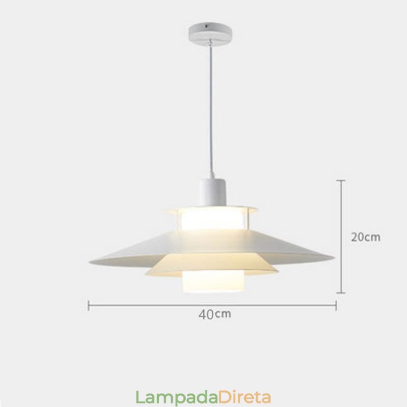 Luminária pendente nórdica de alumínio, moderna e minimalista, iluminação de teto