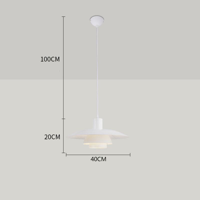 Luminária pendente de alumínio branco, lustre contemporâneo, luminária suspensa ajustável