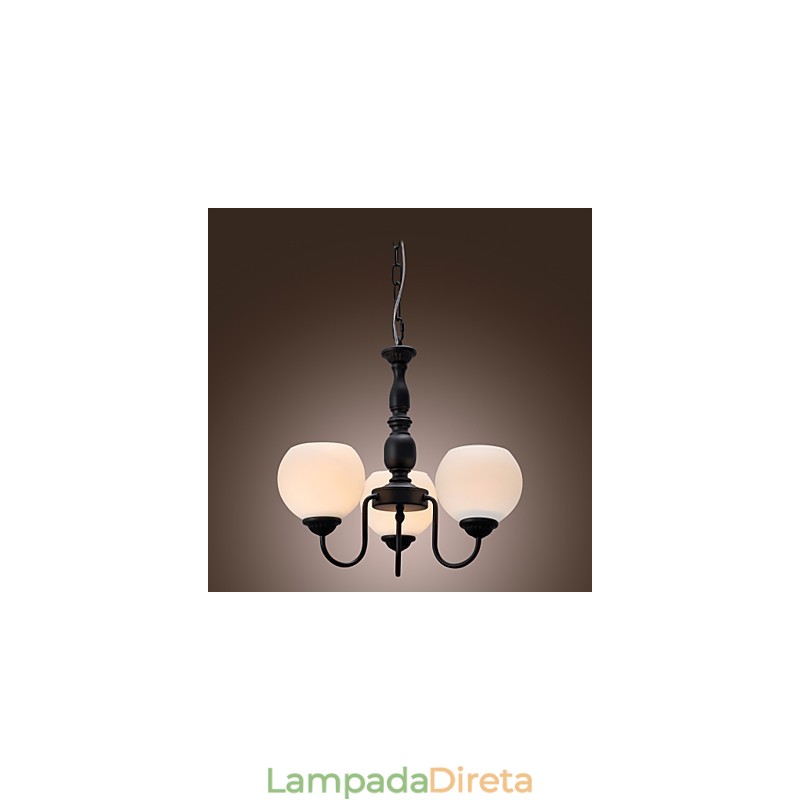 Lustre de bronze estilo vela clássico tradicional