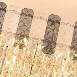 Luminária pendente de cristal moderna Luminária pendente oval de luxo