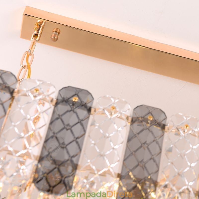 Luminária pendente de cristal moderna Luminária pendente oval de luxo