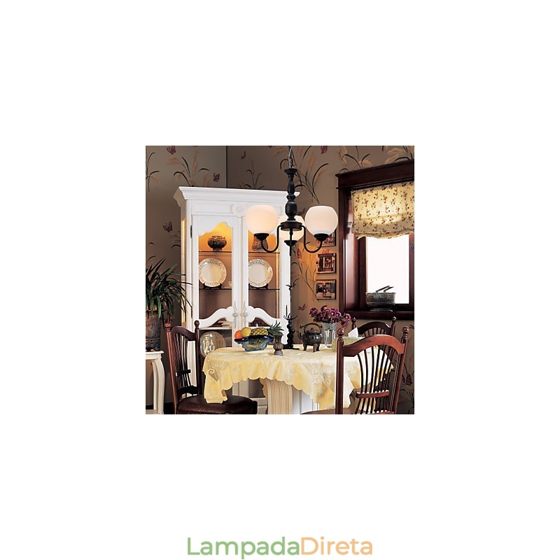 Lustre de bronze estilo vela clássico tradicional