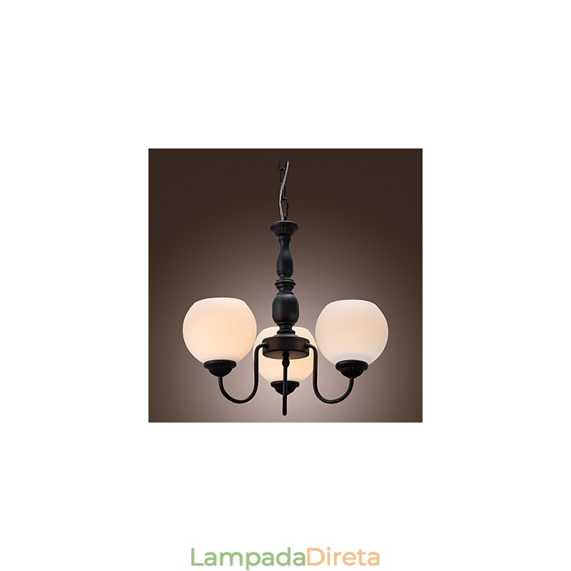 Lustre de bronze estilo vela clássico tradicional