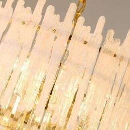 Cristal redondo coral luz de teto pingente luz