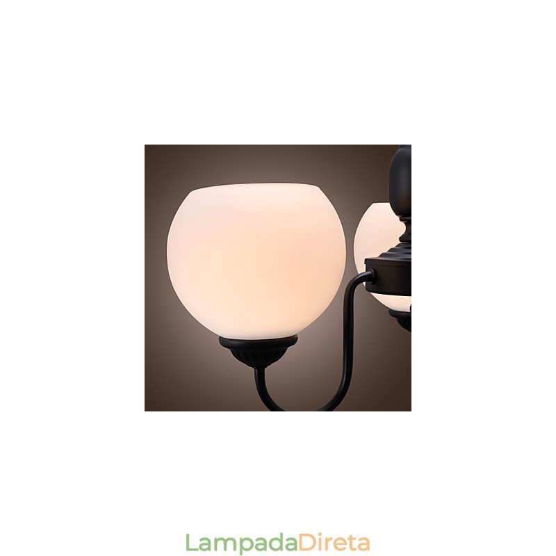 Lustre de bronze estilo vela clássico tradicional