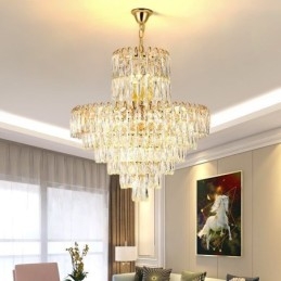 Luminária pendente de cristal moderna Luminárias de teto contemporâneas