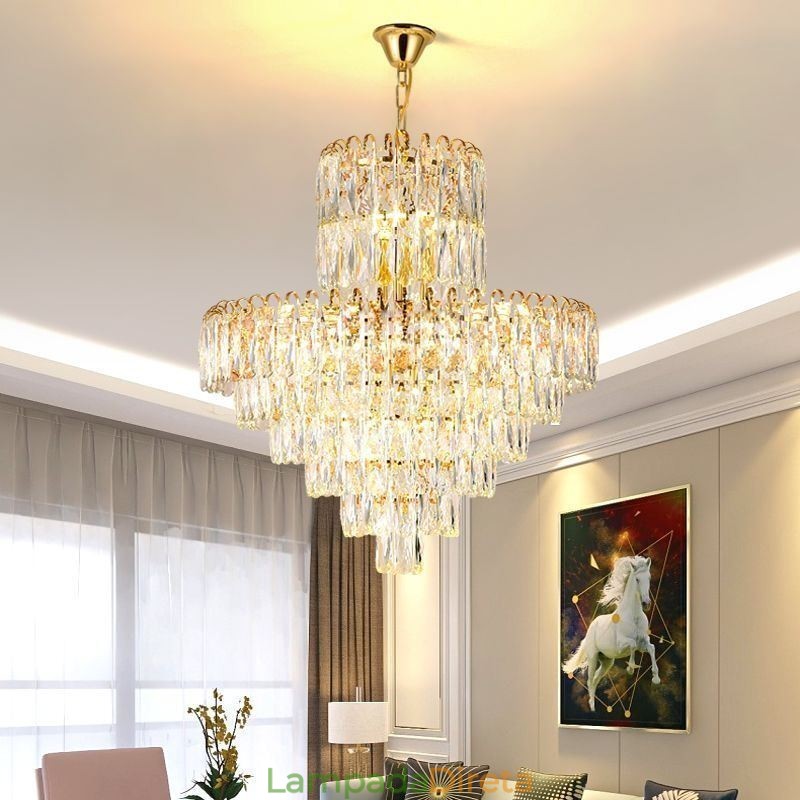 Luminária pendente de cristal moderna Luminárias de teto contemporâneas