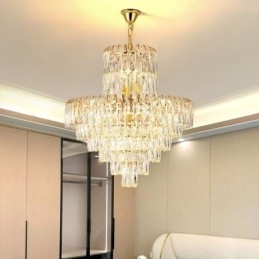 Luminária pendente de cristal moderna Luminárias de teto contemporâneas