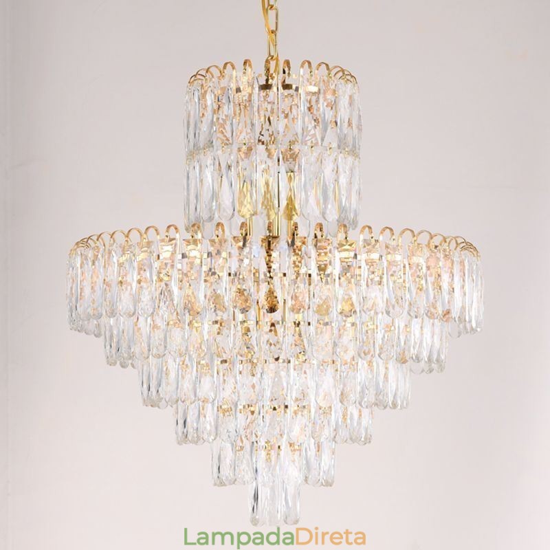 Luminária pendente de cristal moderna Luminárias de teto contemporâneas