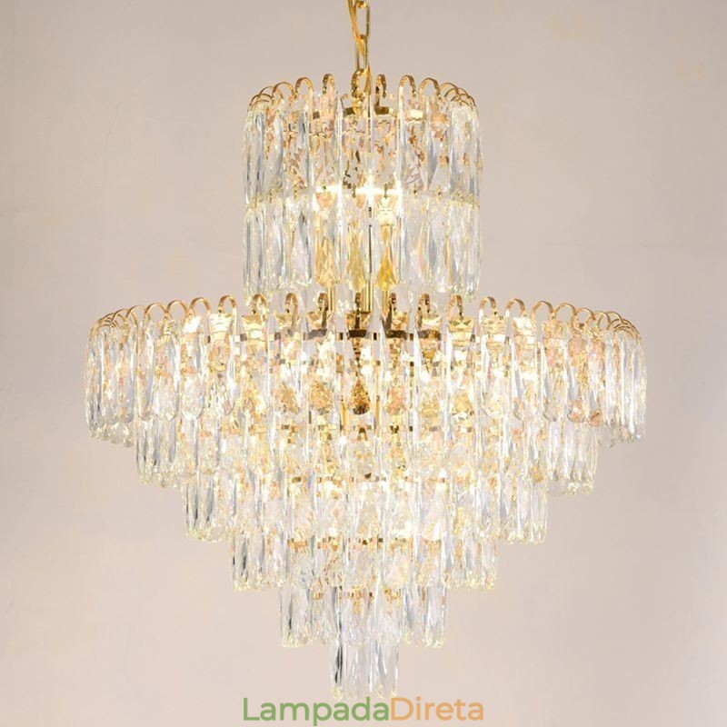 Luminária pendente de cristal moderna Luminárias de teto contemporâneas