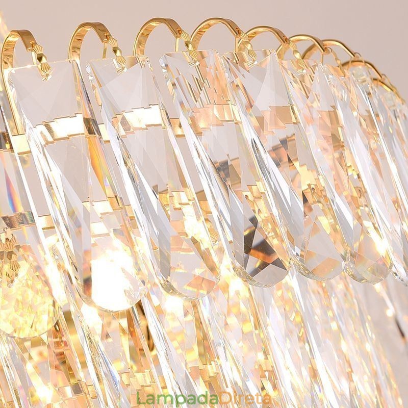 Luminária pendente de cristal moderna Luminárias de teto contemporâneas