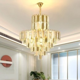 Luminária pendente de cristal moderna Luminárias de teto contemporâneas
