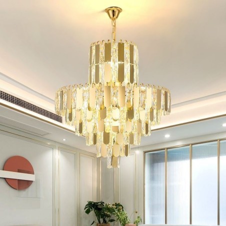 Luminária pendente de cristal moderna Luminárias de teto contemporâneas Luminária pendente de cristal moderna Luminárias de teto contemporâneas
