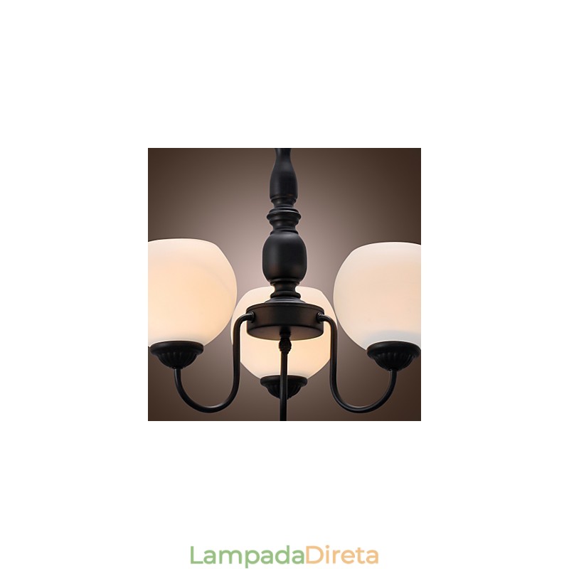 Lustre de bronze estilo vela clássico tradicional