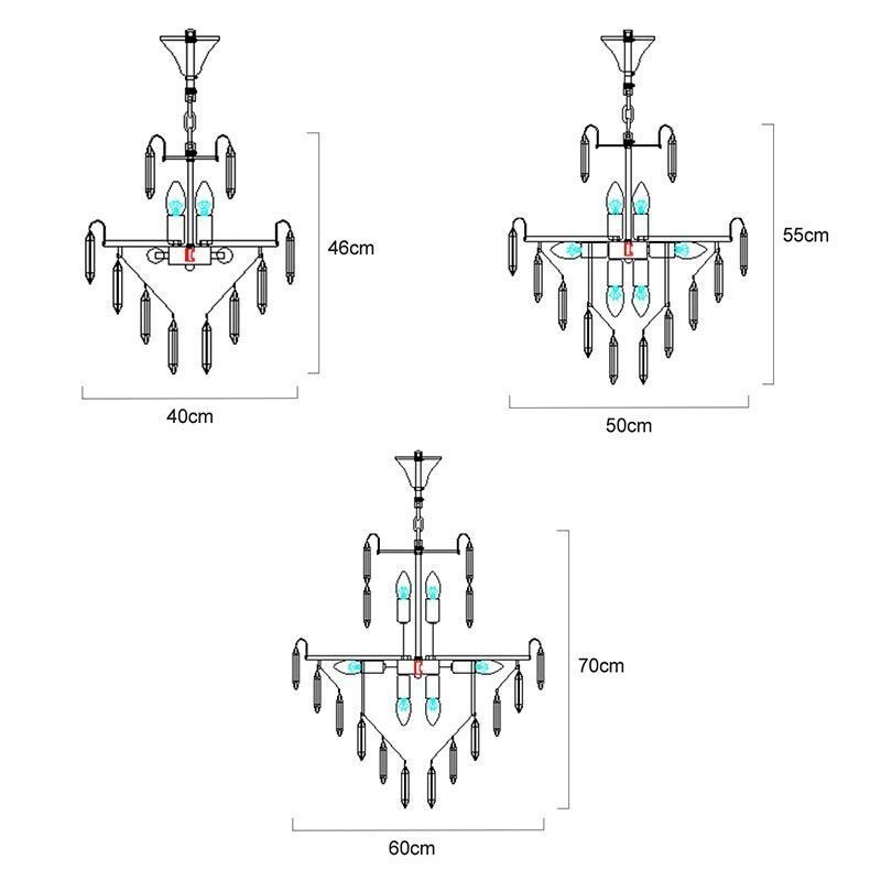 Luminária pendente de cristal moderna Luminárias de teto contemporâneas