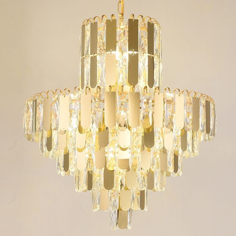 Luminária pendente de cristal moderna Luminárias de teto contemporâneas