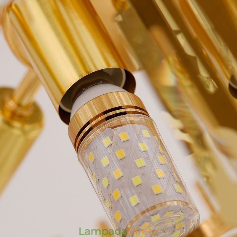Luminária pendente elegante de cristal redonda para teto
