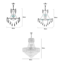 Luminária pendente de cristal moderna, luminária de teto redonda