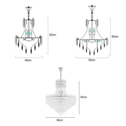 Luminária pendente de cristal moderna, luminária de teto redonda