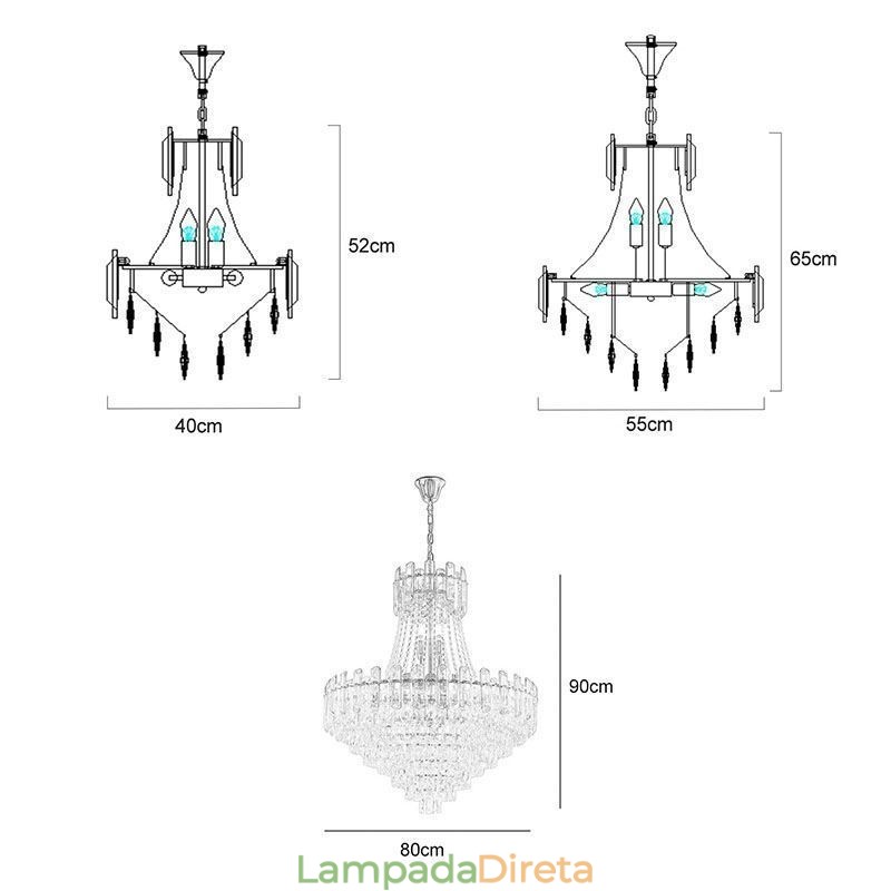 Luminária pendente de cristal moderna, luminária de teto redonda