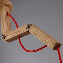 Lustre Mini Estilo Moderno Contemporâneo Madeira Bambu