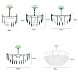 Luminária pendente moderna de cristal redonda para teto
