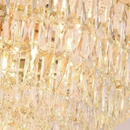 Luminária pendente moderna de cristal redonda para teto