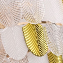 Cristal Elegante Folha Pendente Luz Teto Pendente Luz