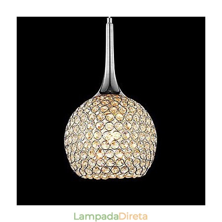 Lustre moderno contemporâneo de cristal cromado em metal Lustre moderno contemporâneo de cristal cromado em metal
