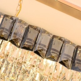 Luminária pendente de cristal K9, luminária pendente oval de luxo
