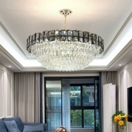 Luminárias de teto contemporâneas com pingente de cristal