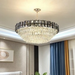 Luminárias de teto contemporâneas com pingente de cristal