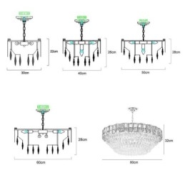 Luminárias de teto contemporâneas com pingente de cristal