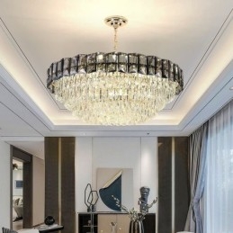 Luminárias de teto contemporâneas com pingente de cristal