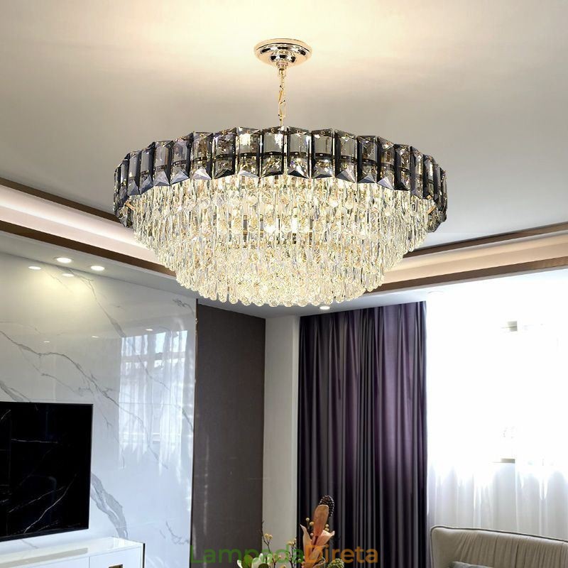 Luminárias de teto contemporâneas com pingente de cristal