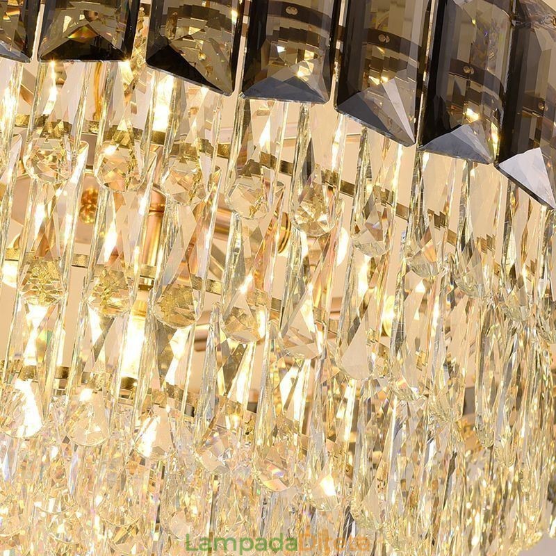 Luminárias de teto contemporâneas com pingente de cristal