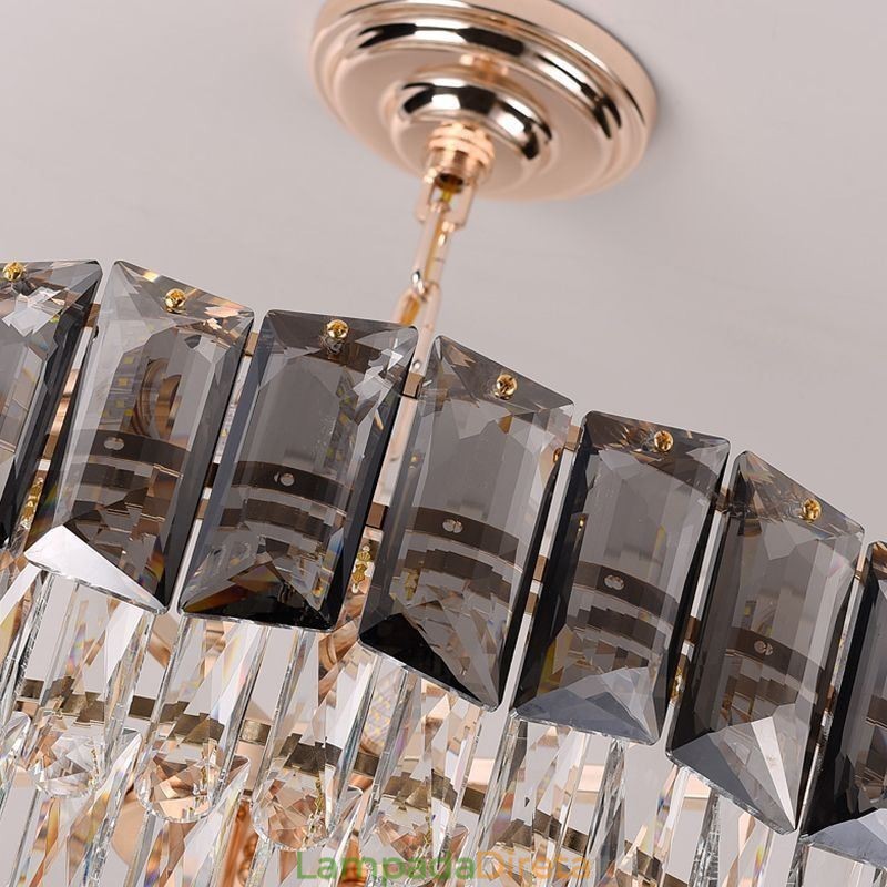 Luminárias de teto contemporâneas com pingente de cristal
