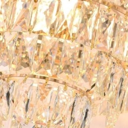 Luminária de teto pendente de cristal moderna