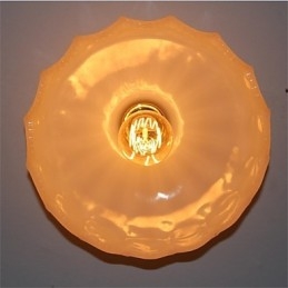 Luminária de teto de lótus retrô com imitação de vidro jade e 1 cabeça