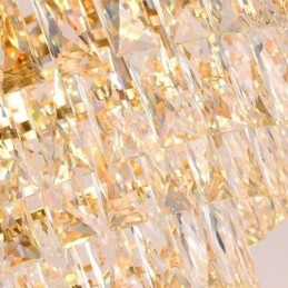 Luminária pendente de cristal moderna, luminária de teto