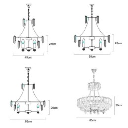 Luminária pendente de cristal branco, luzes de teto modernas, luzes suspensas