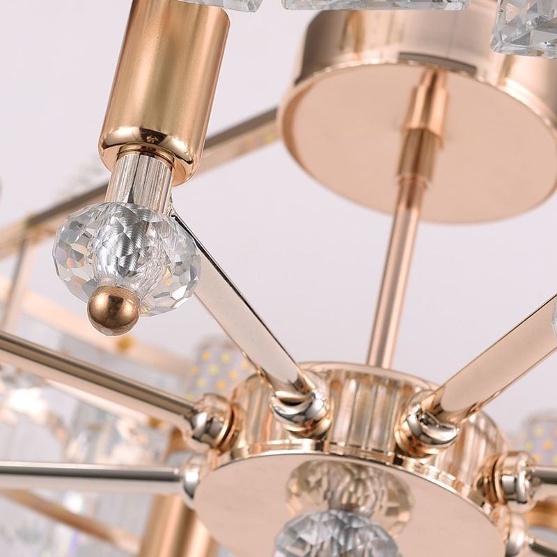 Luminária pendente de cristal branco, luzes de teto modernas, luzes suspensas