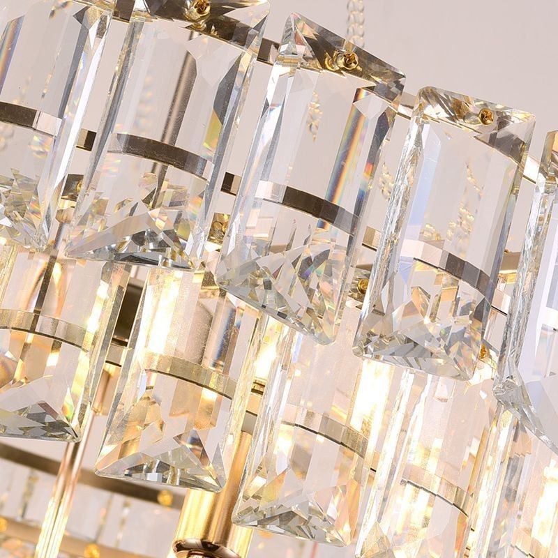 Luminária pendente de cristal branco, luzes de teto modernas, luzes suspensas
