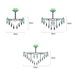 Luminária pendente de cristal de luxo, luz de teto, 6, 9, 12 luzes