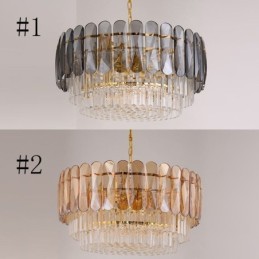 Luminária pendente de cristal K9 moderna, luminária de teto