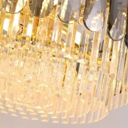 Luminária pendente de cristal K9 moderna, luminária de teto
