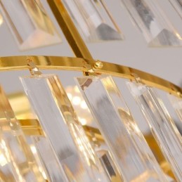 Luminária pendente de cristal K9 moderna, luminária de teto