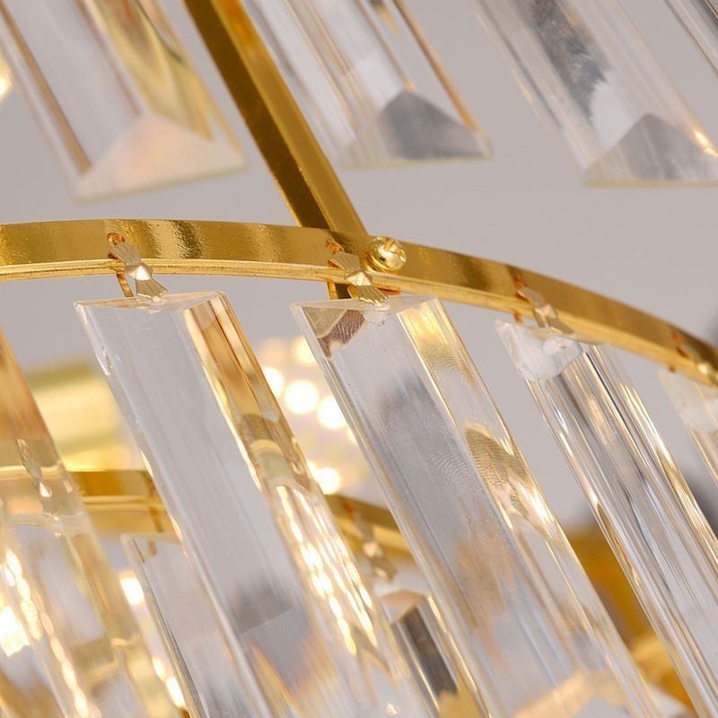 Luminária pendente de cristal K9 moderna, luminária de teto